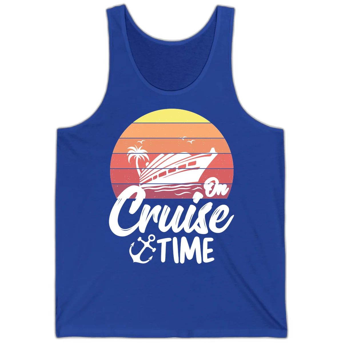 Cruise Time Sunset Vibes Tank in True Royal