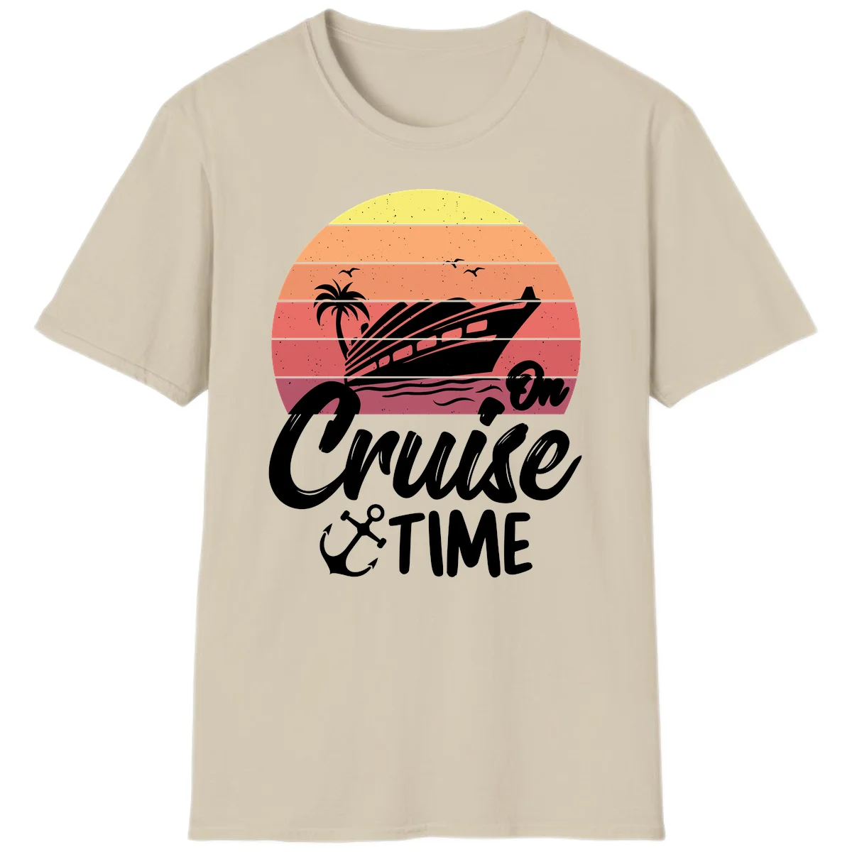 Cruise Time Sunset Vibes T-Shirt in Sand