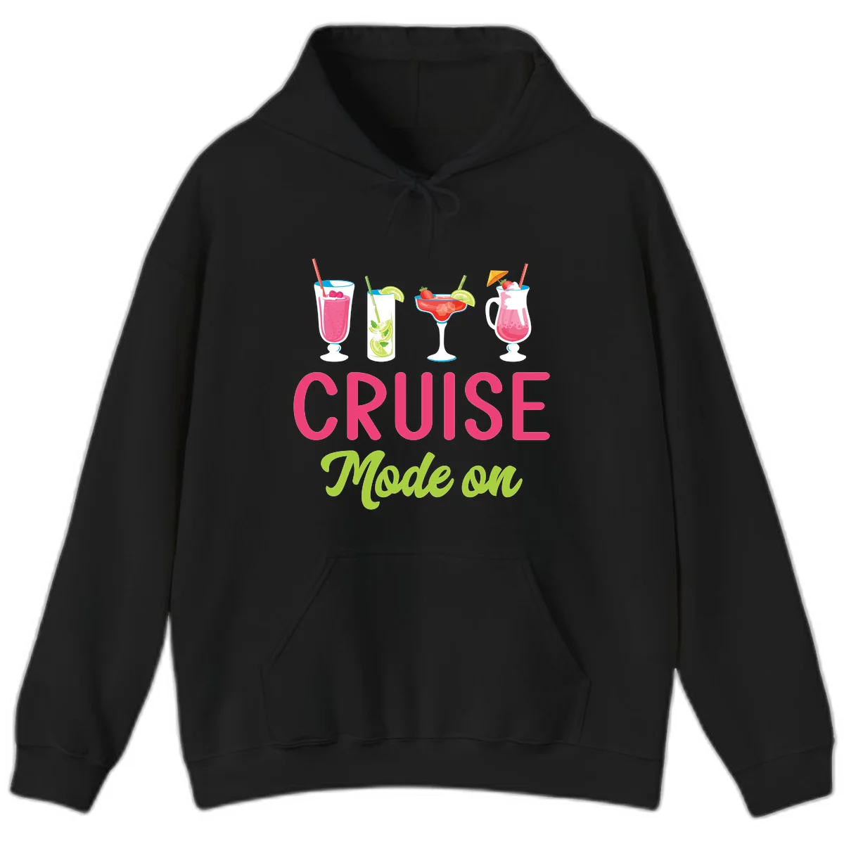 Cruise Mode On Hoodie in Black