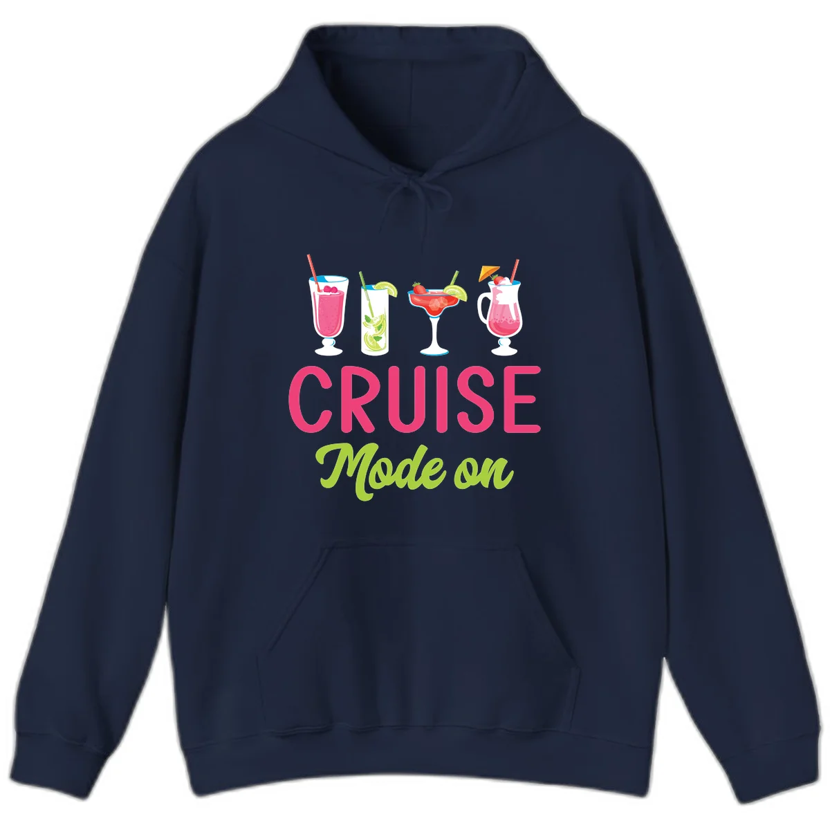Cruise Mode On Hoodie in Navy