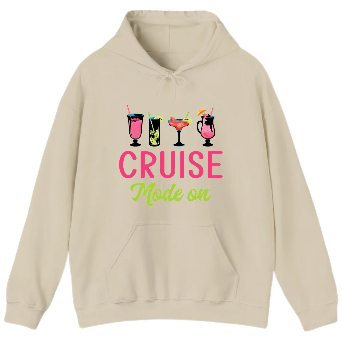 Cruise Mode On Hoodie in Sand