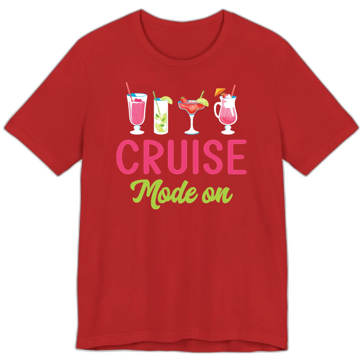 Cruise Mode On Premium T-Shirt in Red