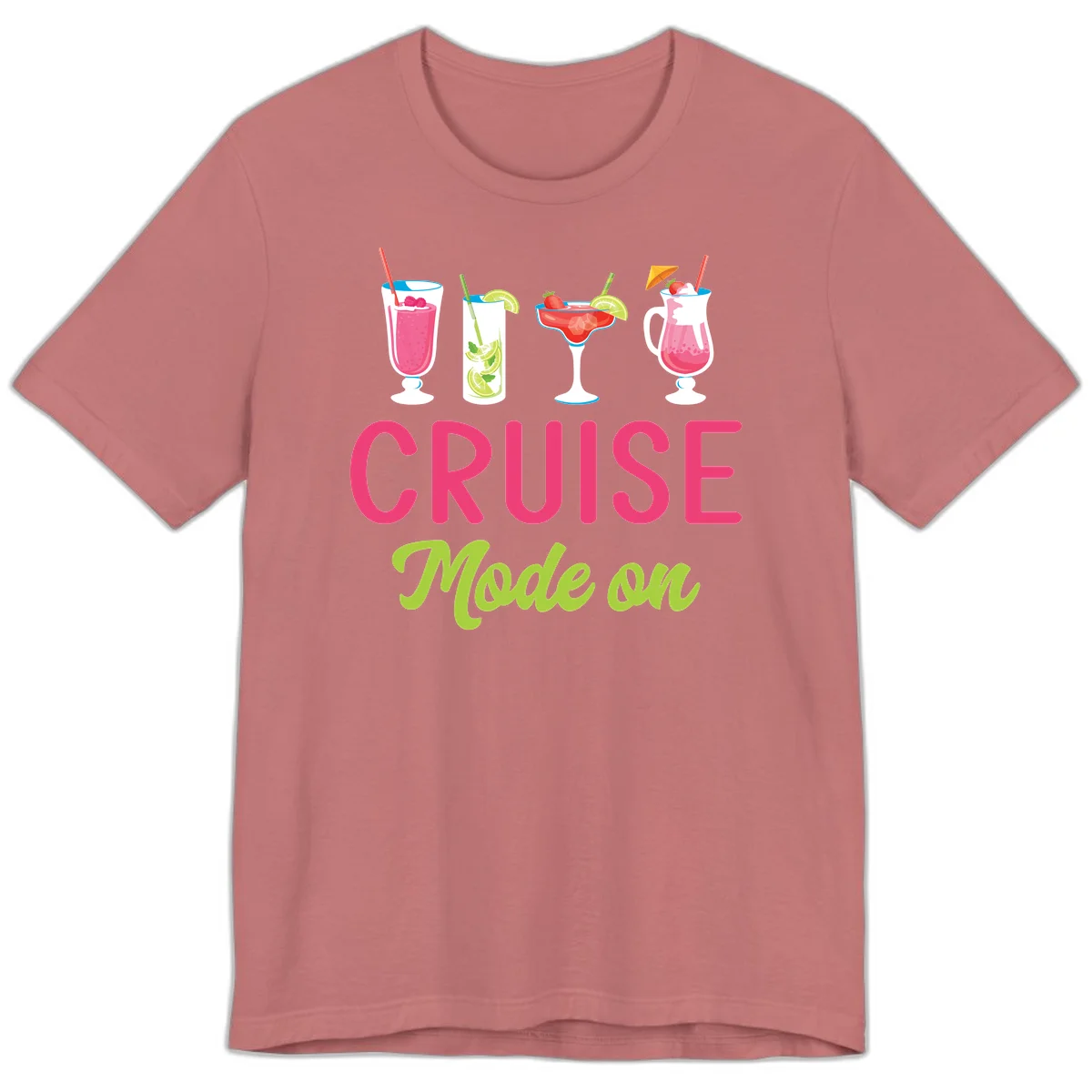 Cruise Mode On Premium T-Shirt in Mauve