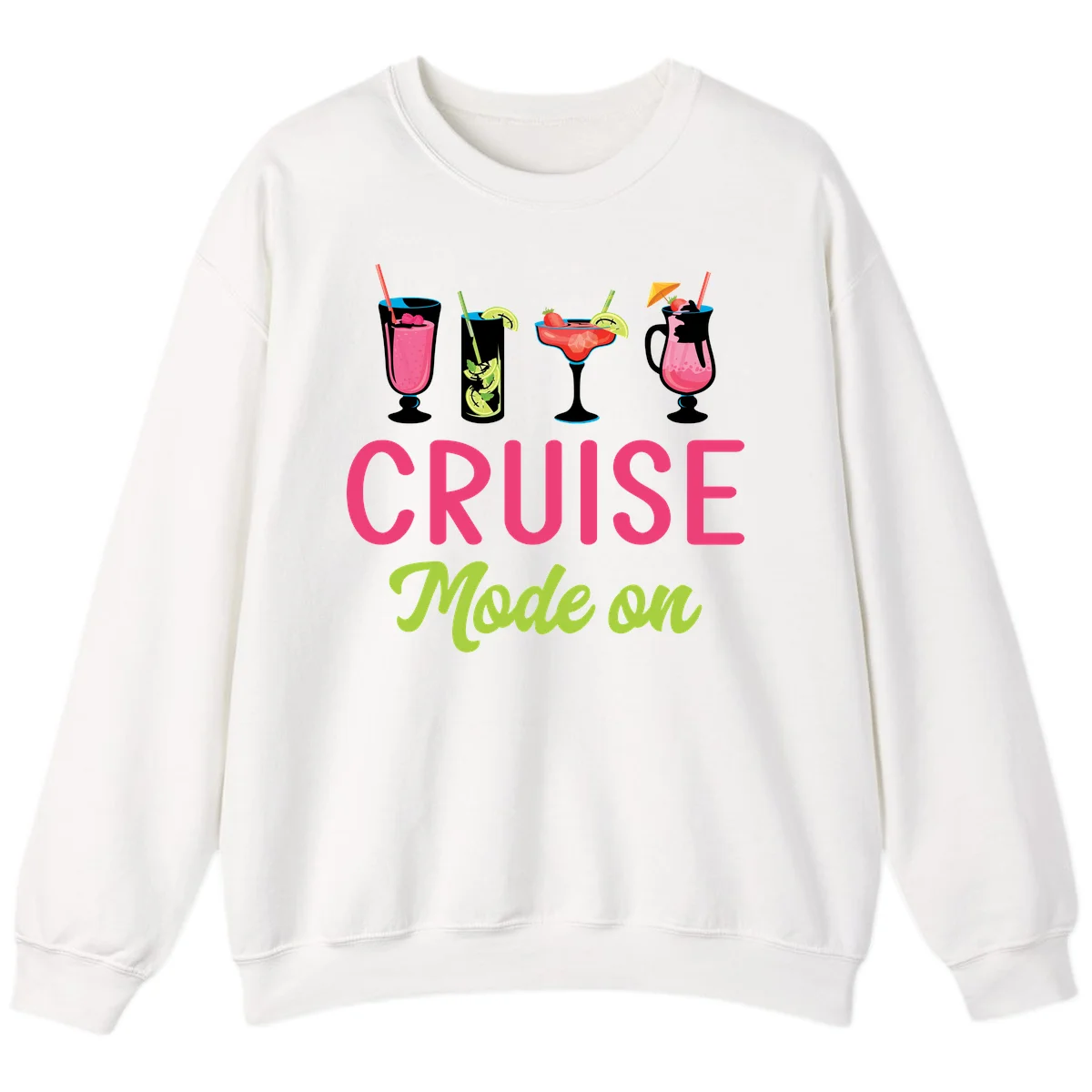 Cruise Mode On Sweatshirt in White