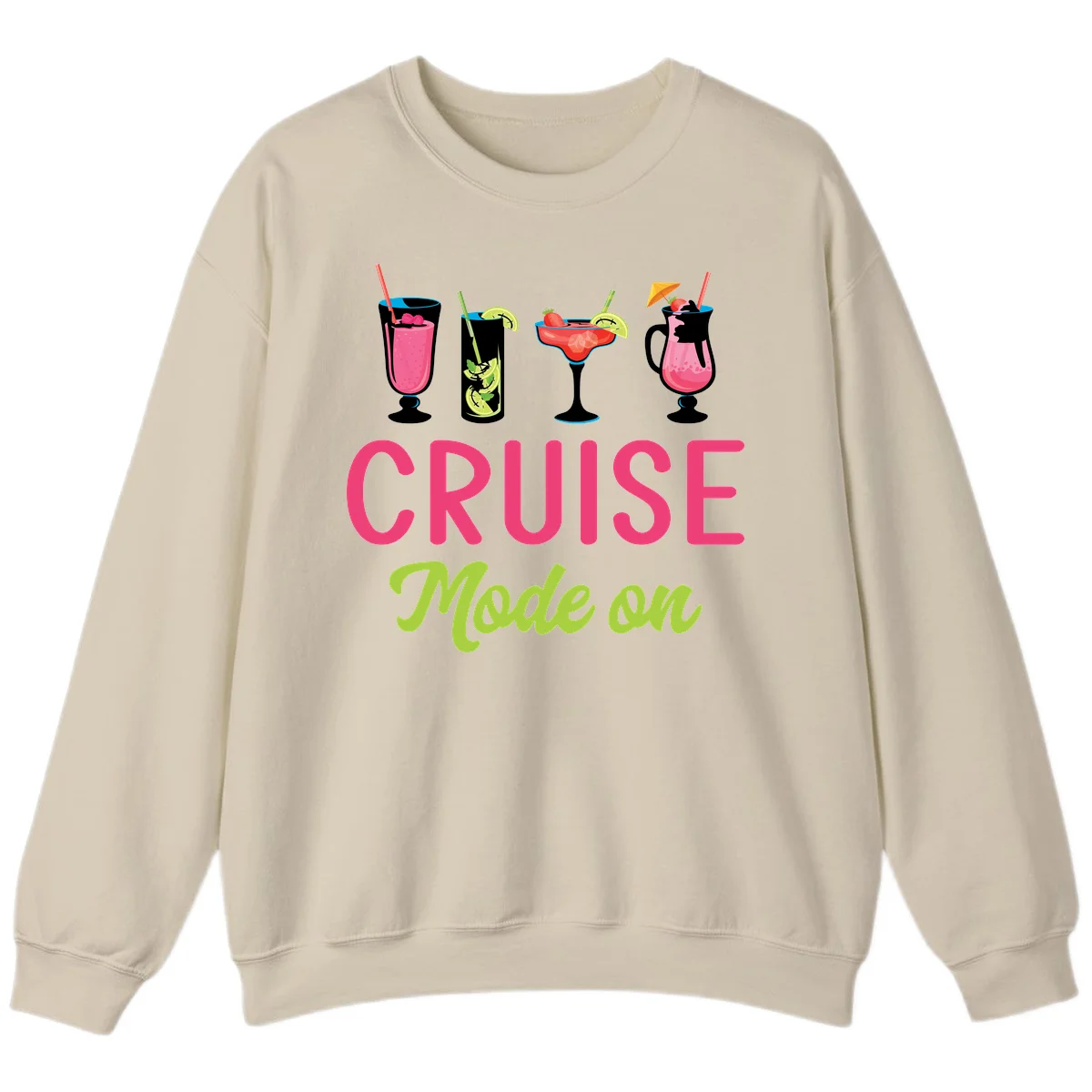 Cruise Mode On Sweatshirt in Sand