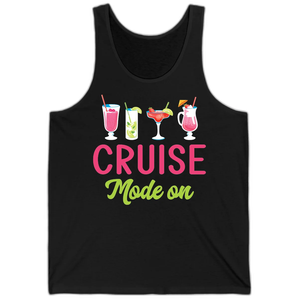 Cruise Mode On Tank Top in Black