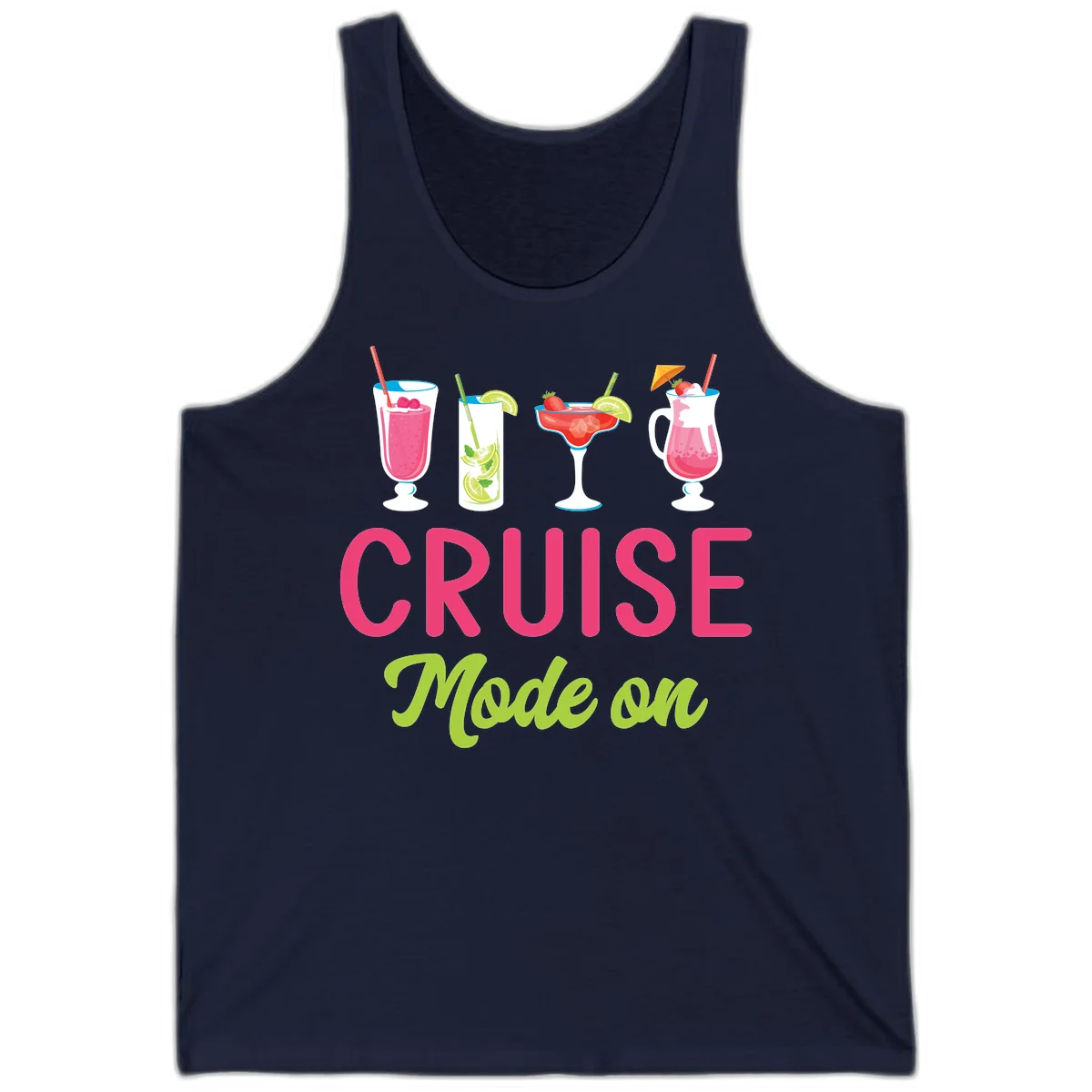Cruise Mode On Tank Top in Navy