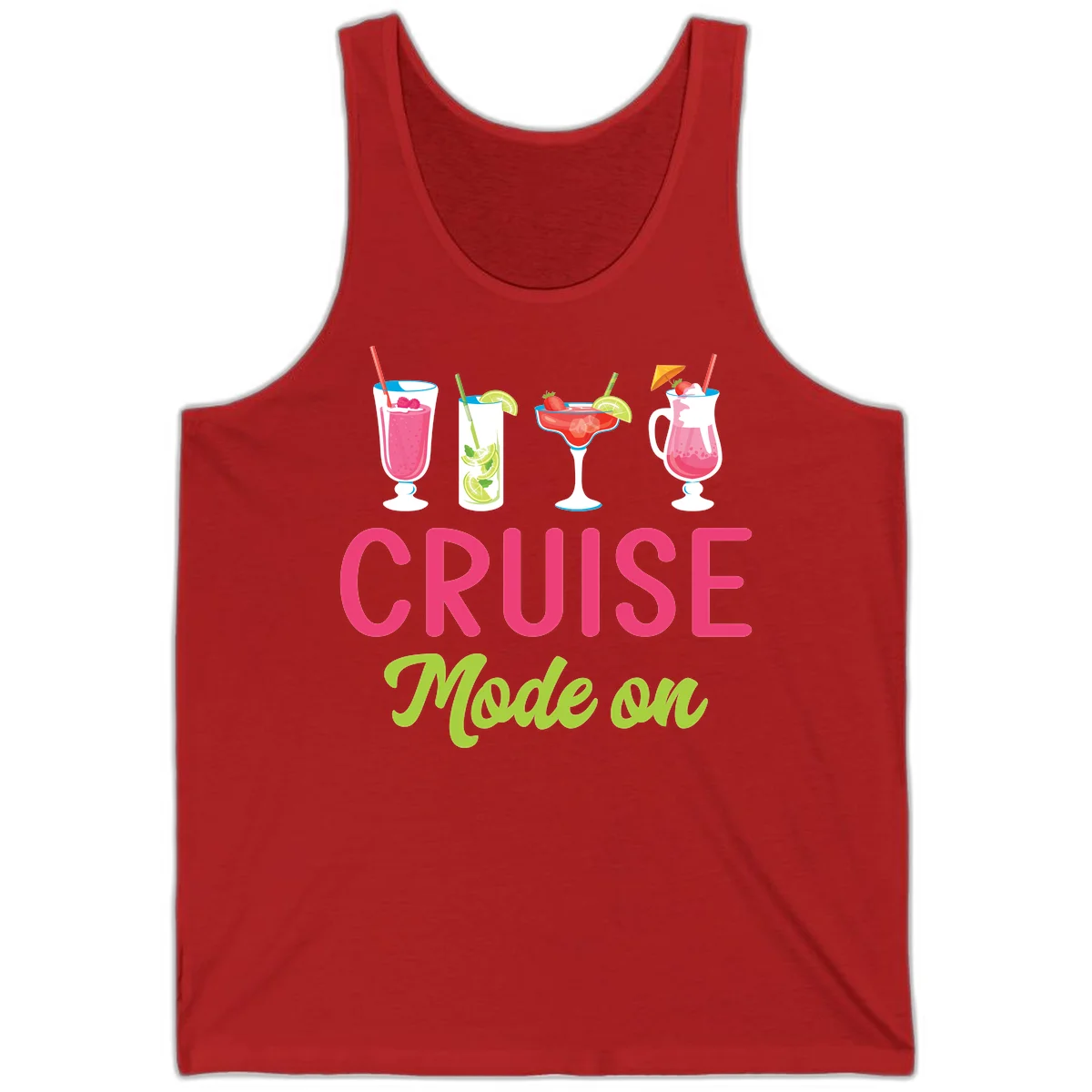 Cruise Mode On Tank Top in Red