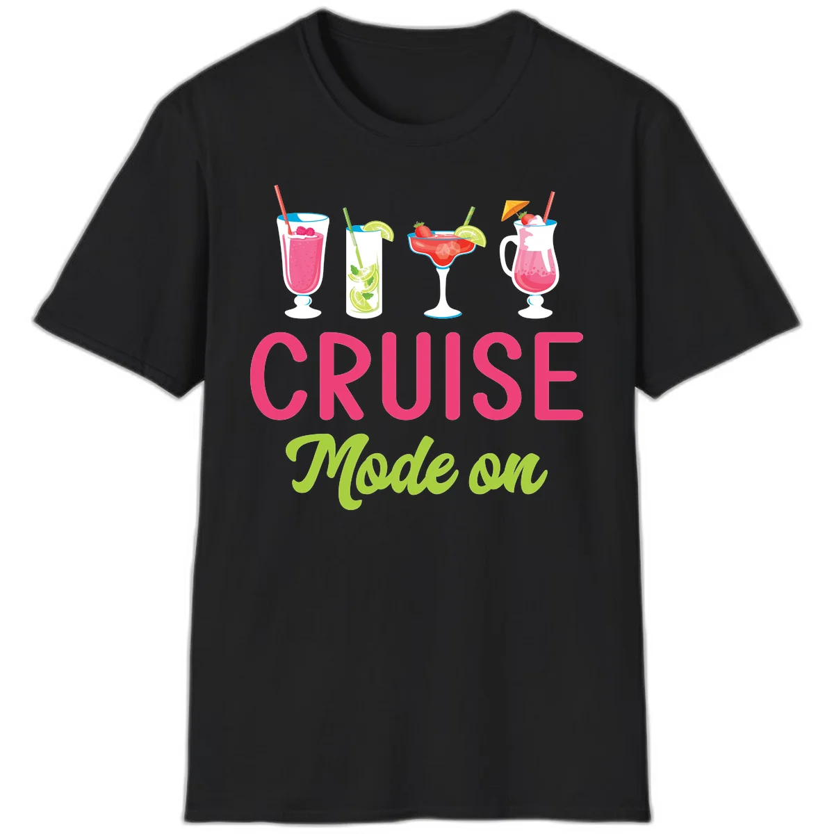 Cruise Mode On T-Shirt in Black