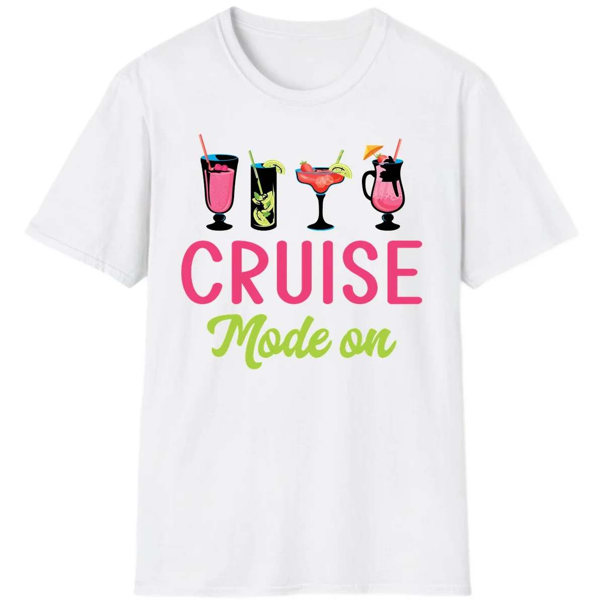 Cruise Mode On T-Shirt in White