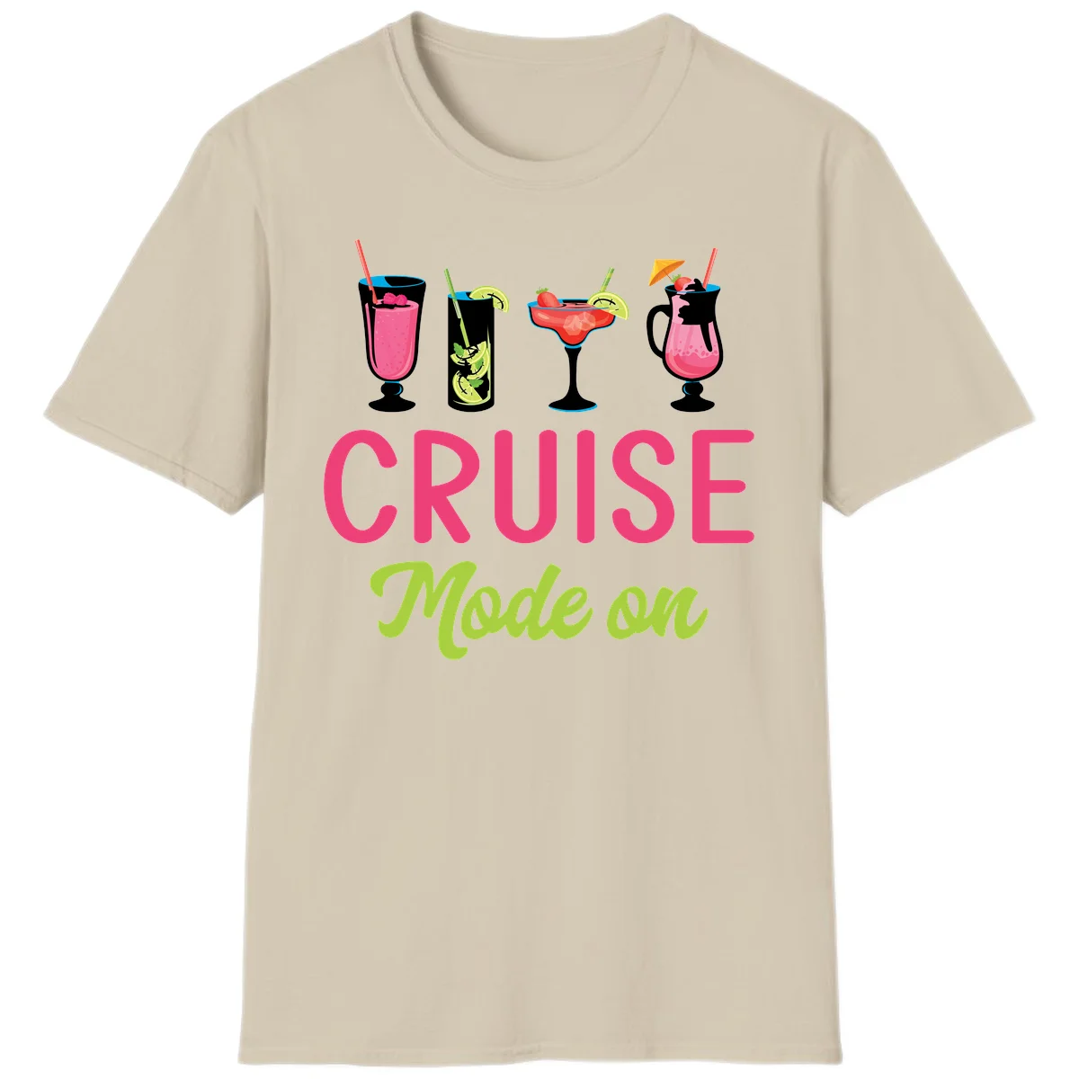 Cruise Mode On T-Shirt in Sand