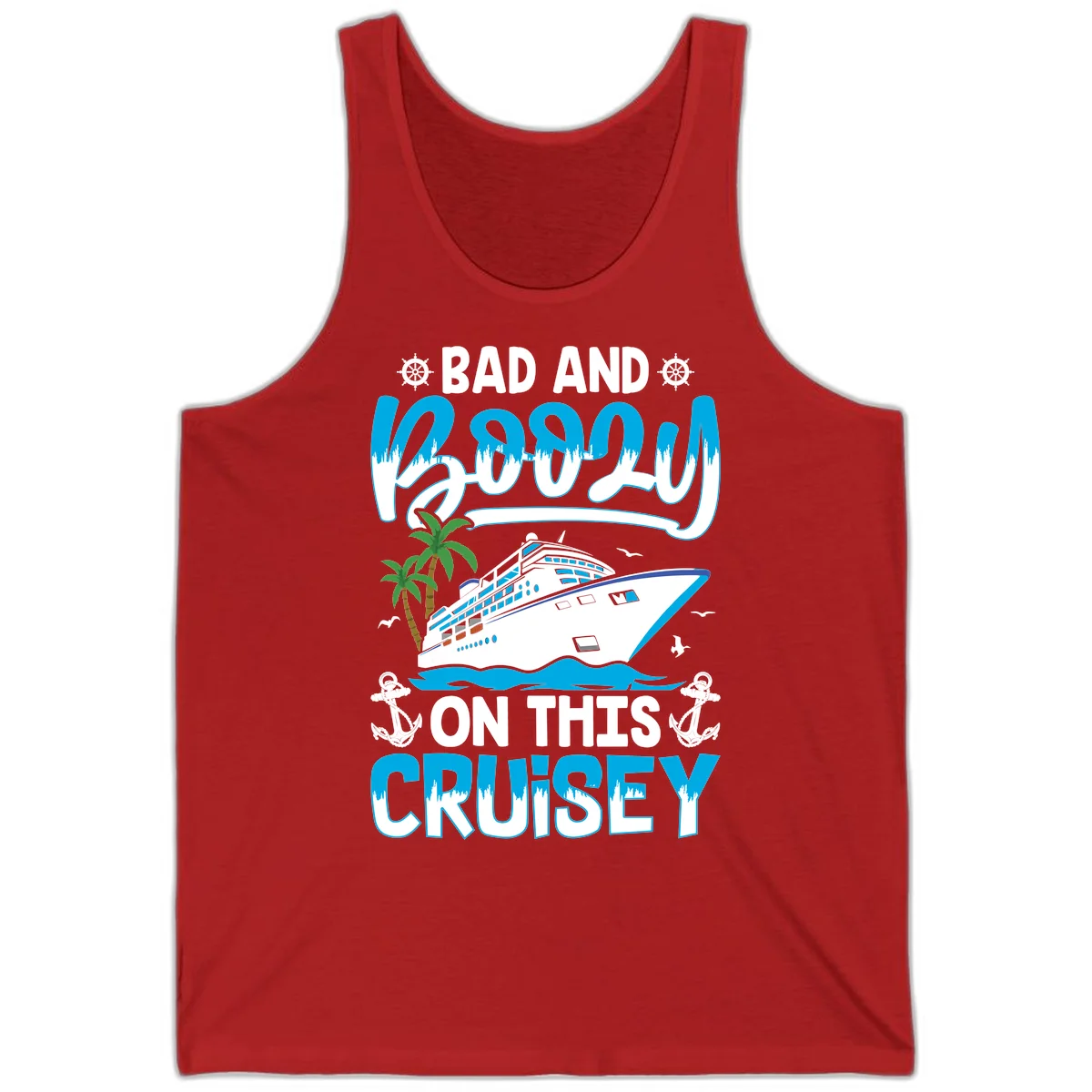 Bad And Saucy On This Cruise Tank in Red