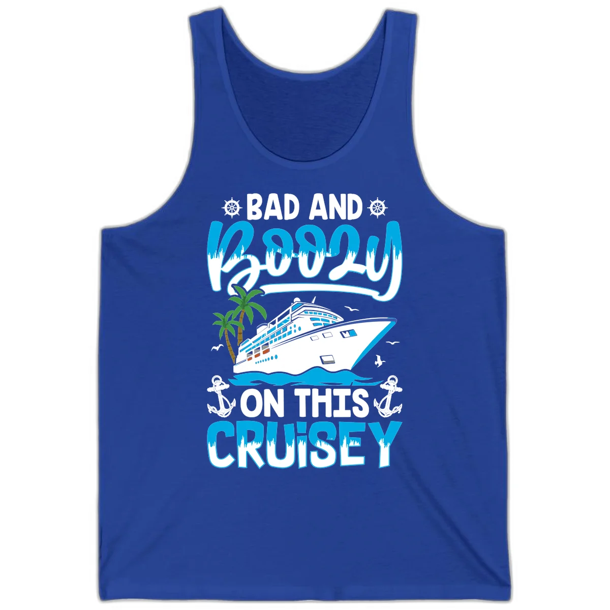 Bad And Saucy On This Cruise Tank in True Royal
