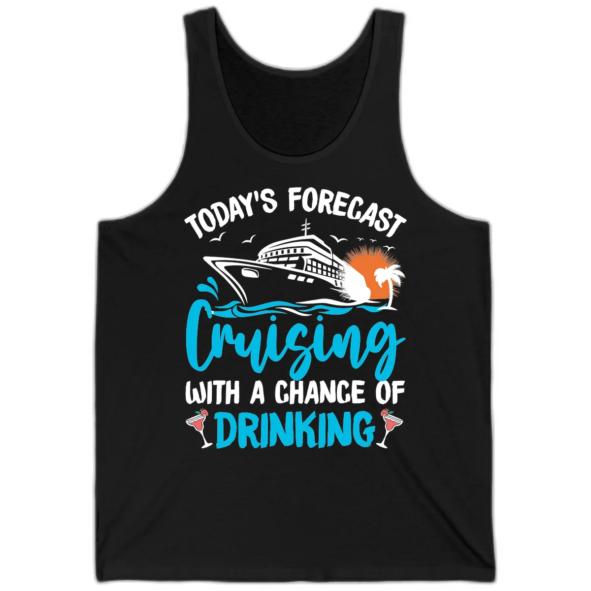 Cruising With A Chance Of Drinking Tank in Black