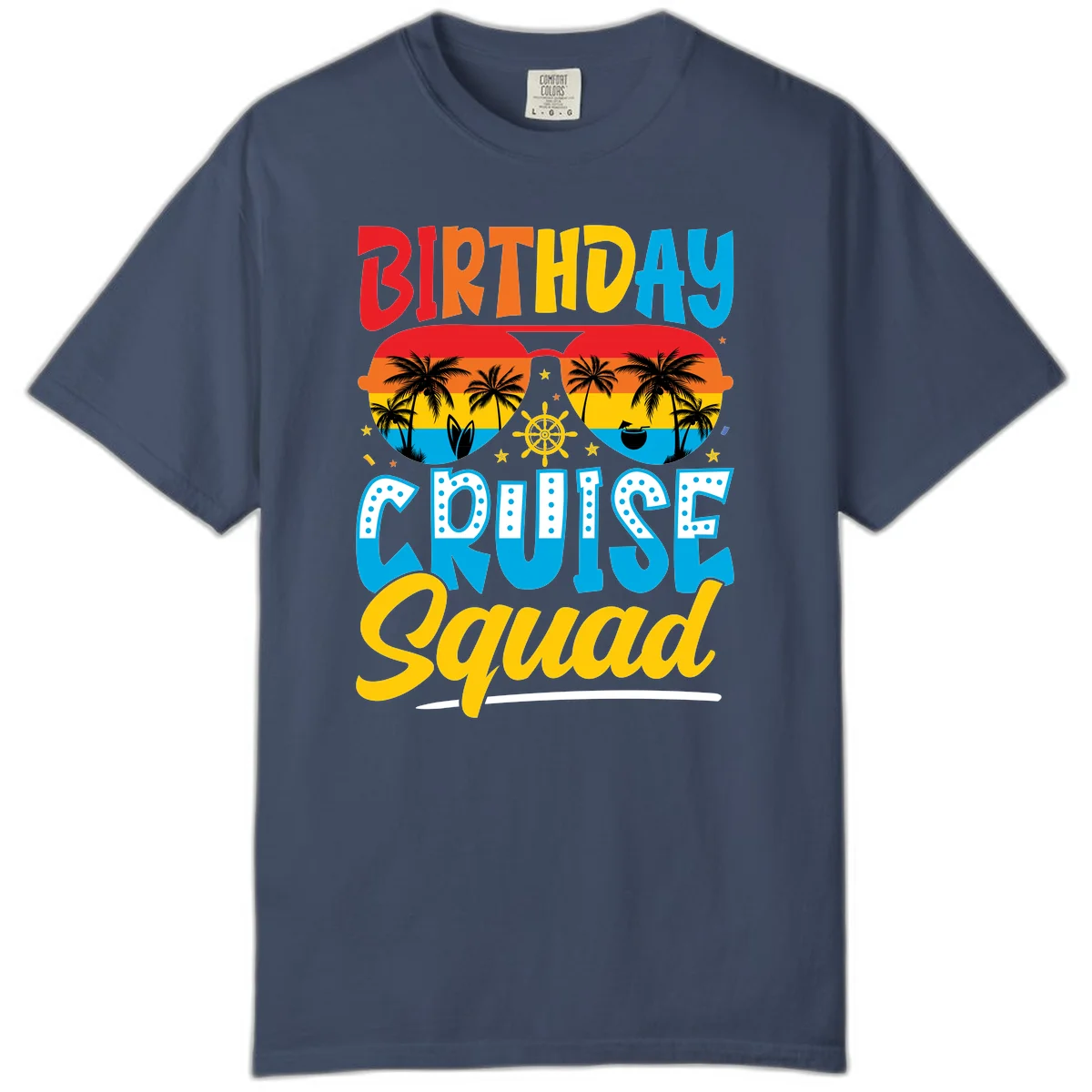 Birthday Cruise Squad Comfort Color in Midnight
