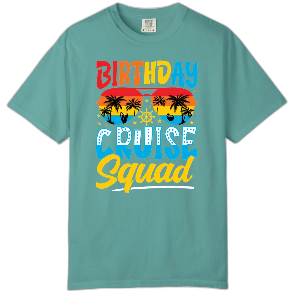Birthday Cruise Squad Comfort Color in Seafoam
