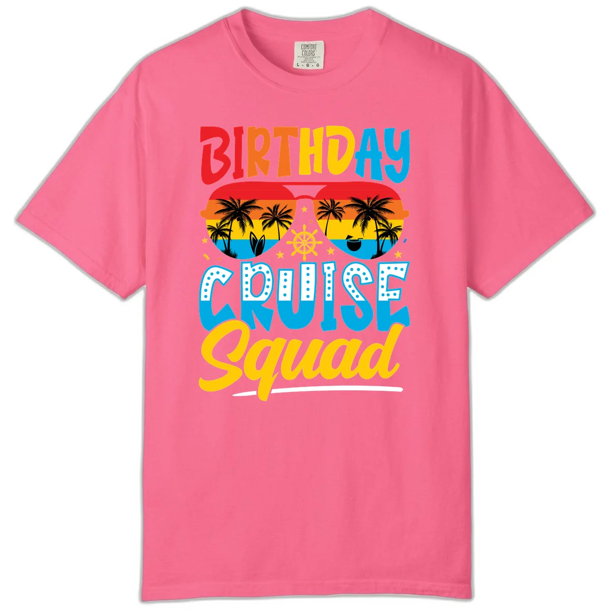 Birthday Cruise Squad Comfort Color in Crunchberry
