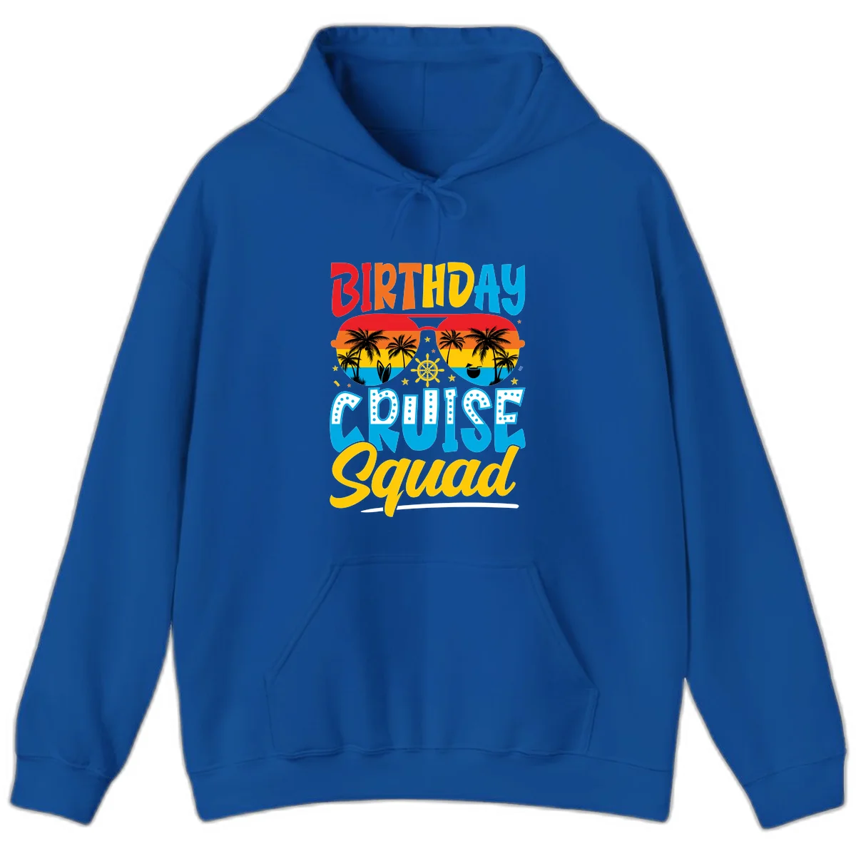Birthday Cruise Squad Hoodie in Royal