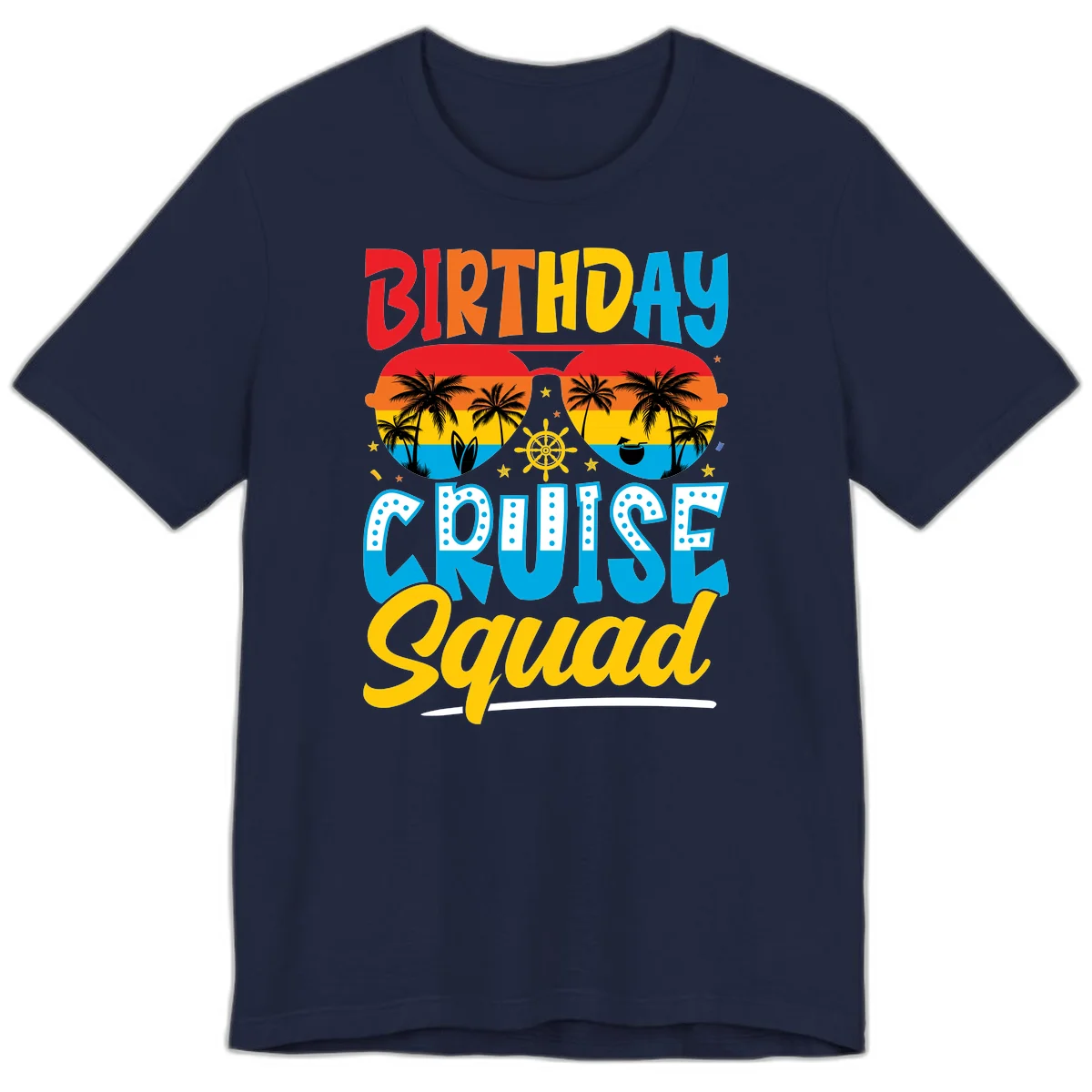 Birthday Cruise Squad Premium T-Shirt in Navy