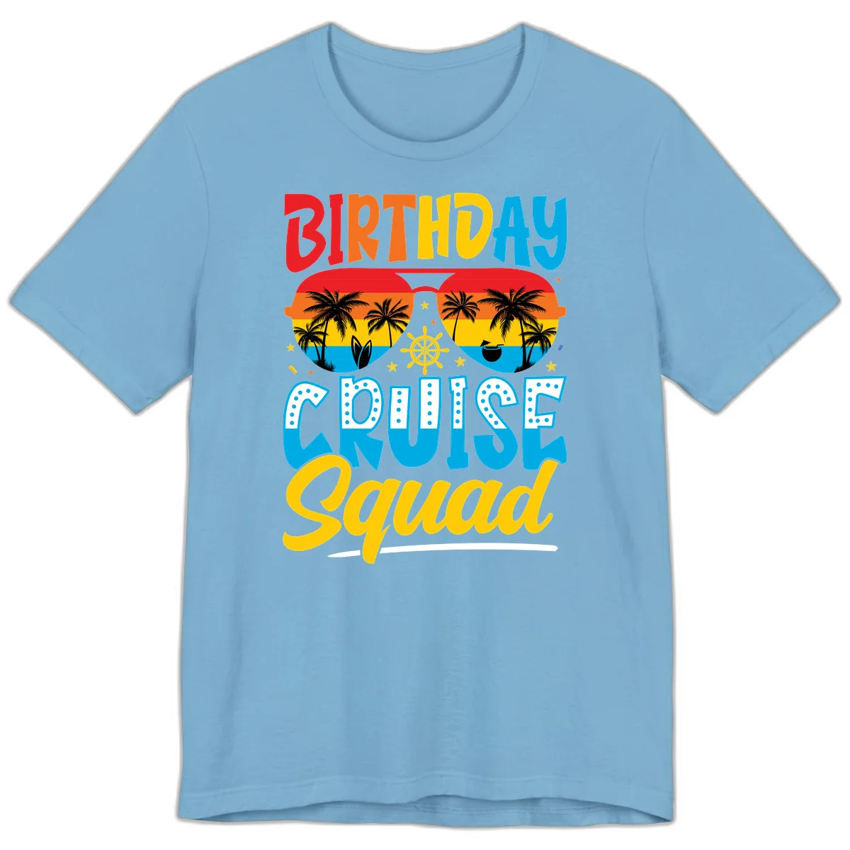 Birthday Cruise Squad Premium T-Shirt in Ocean Blue