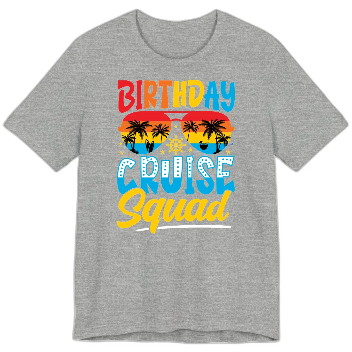 Birthday Cruise Squad Premium T-Shirt in Athletic Heather