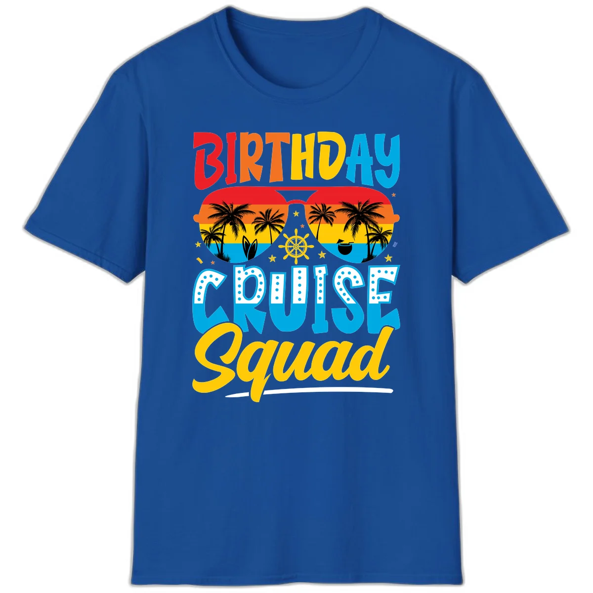 Birthday Cruise Squad T-Shirt in Royal