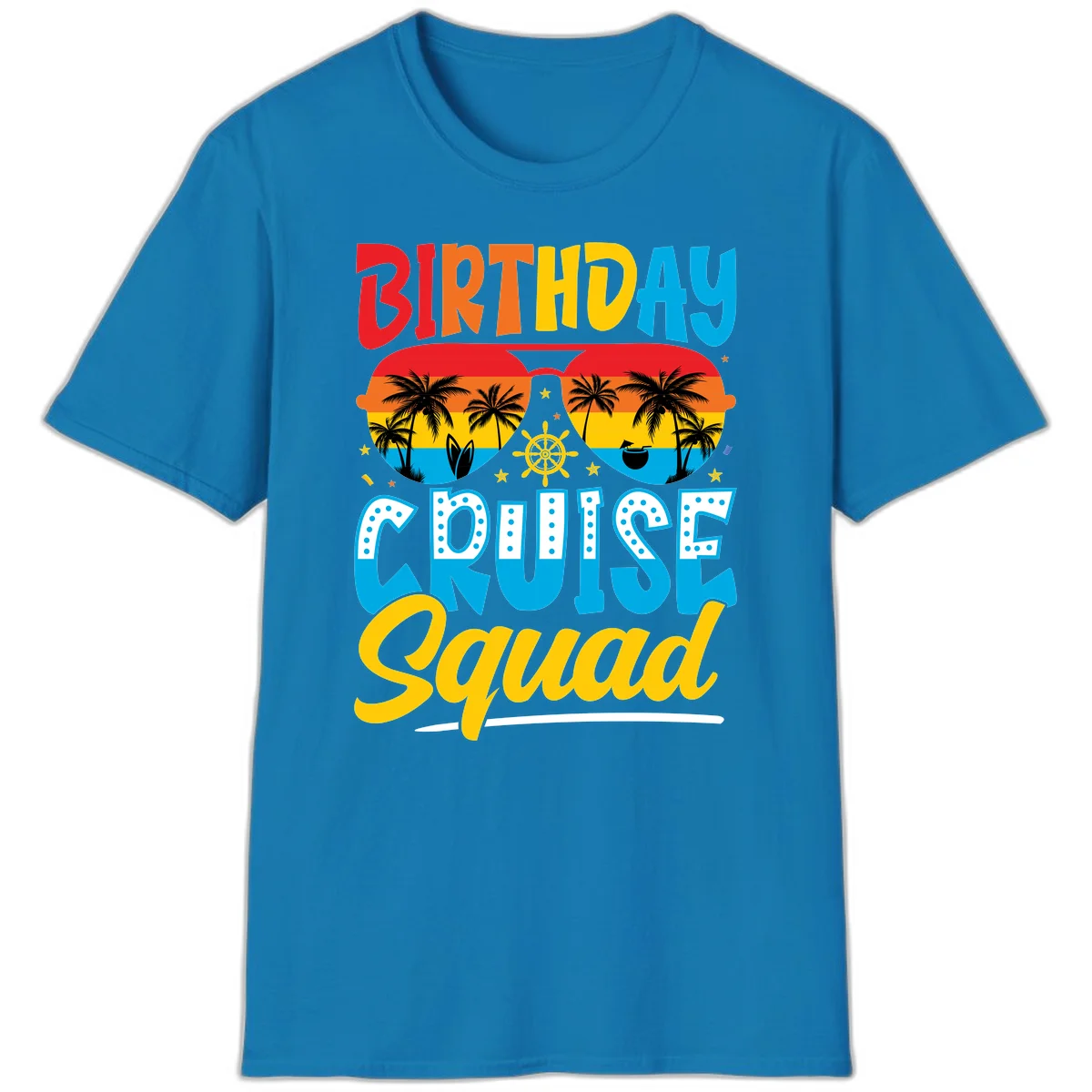 Birthday Cruise Squad T-Shirt in Sapphire