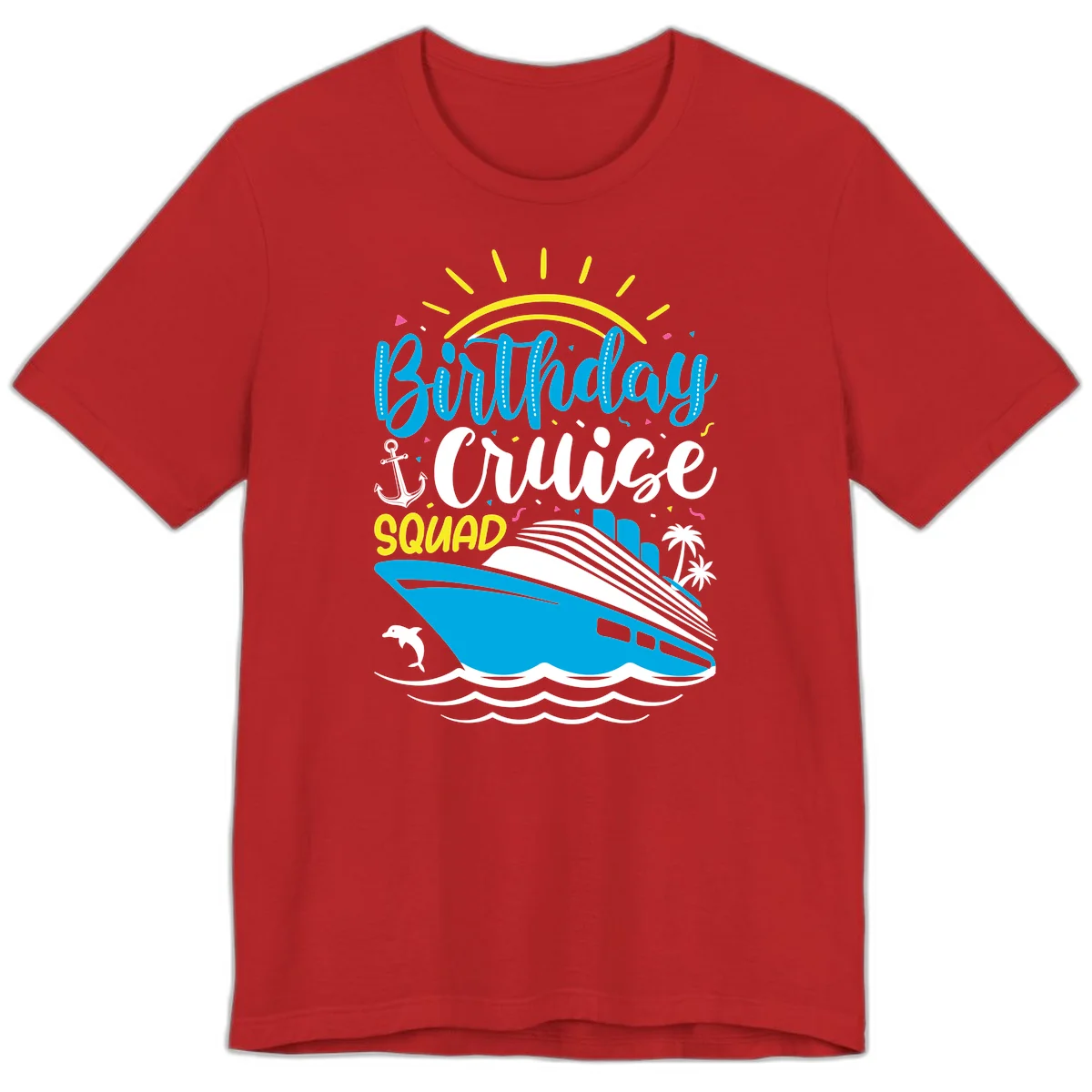 Birthday Cruise Squad Premium T-Shirt in Red