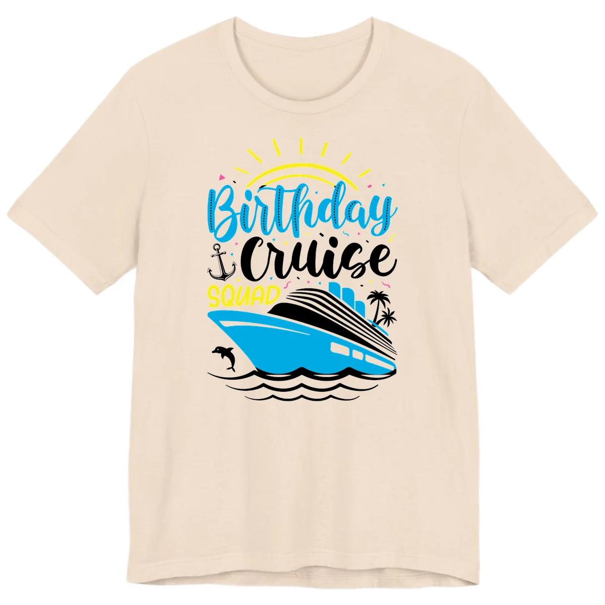 Birthday Cruise Squad Premium T-Shirt in Soft Cream
