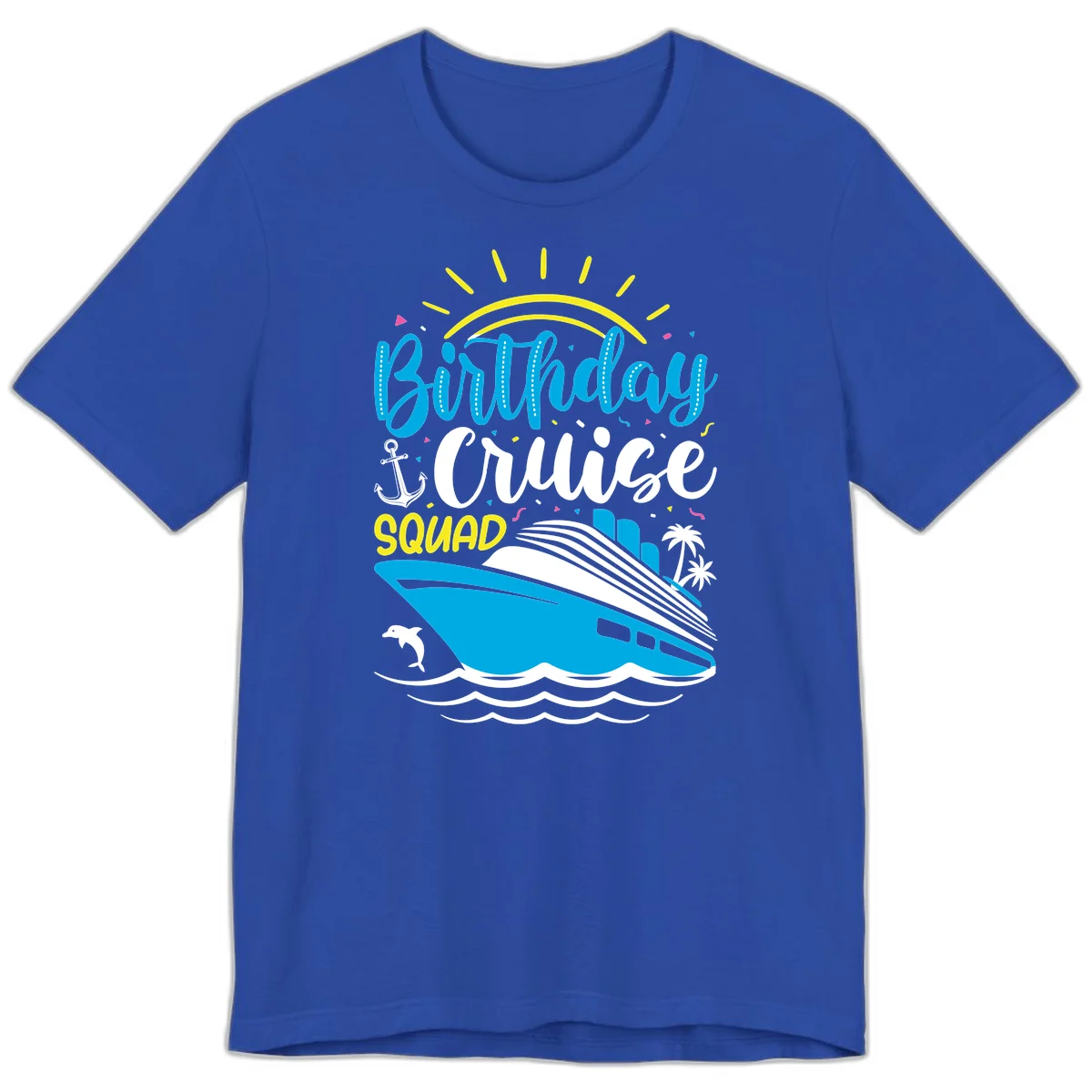 Birthday Cruise Squad Premium T-Shirt in True Royal