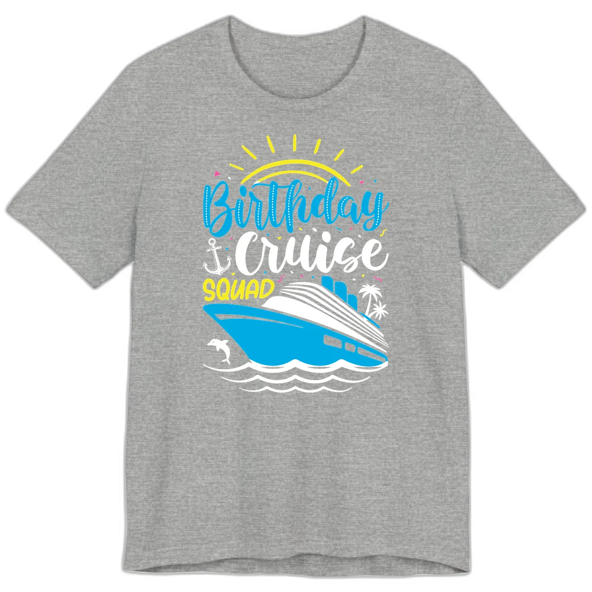 Birthday Cruise Squad Premium T-Shirt in Athletic Heather