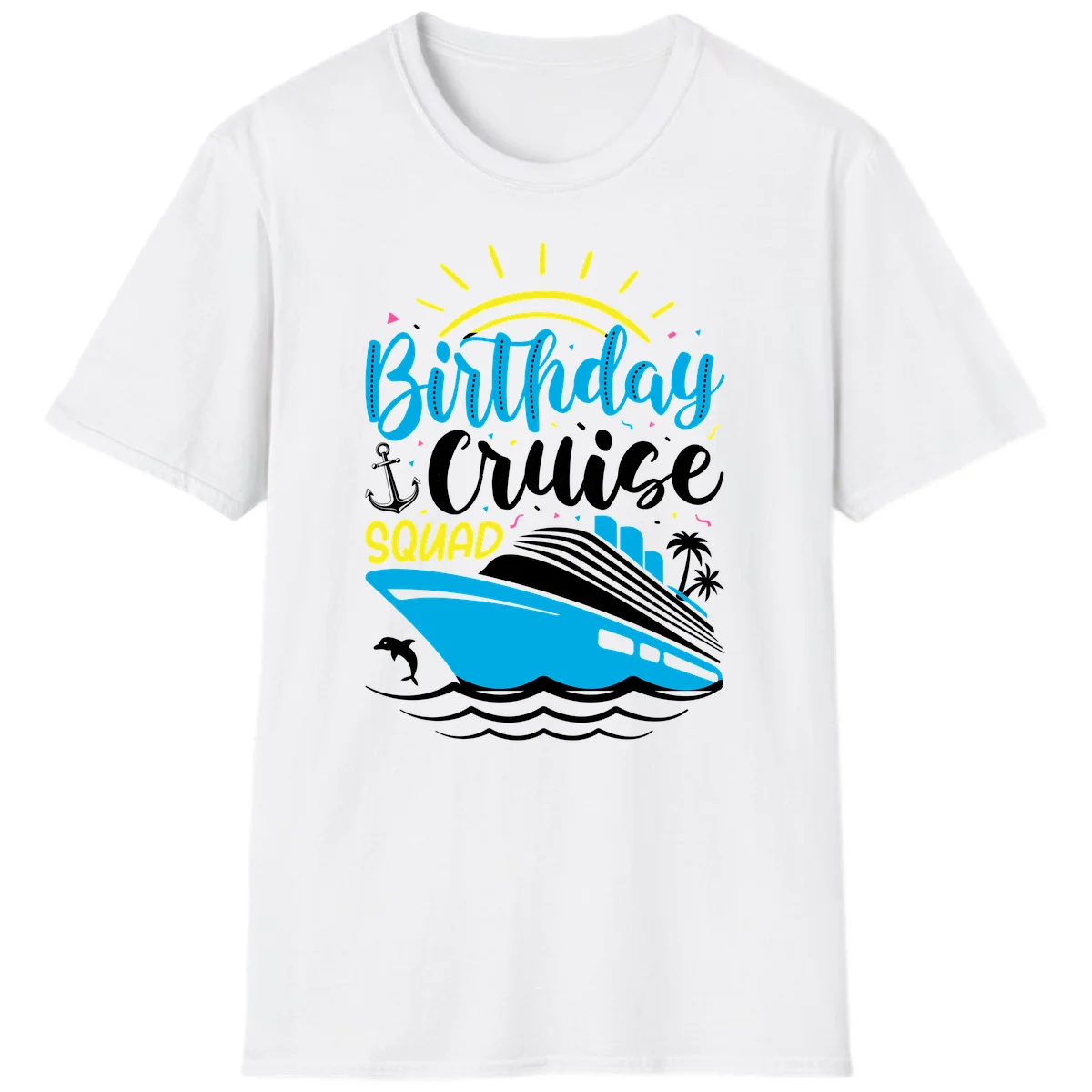 Birthday Cruise Squad T-Shirt in White