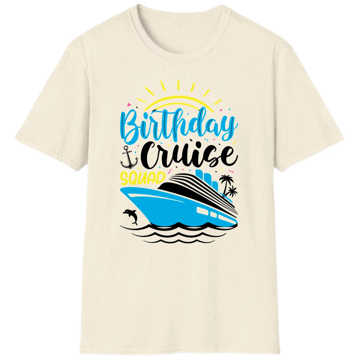 Birthday Cruise Squad T-Shirt in Natural