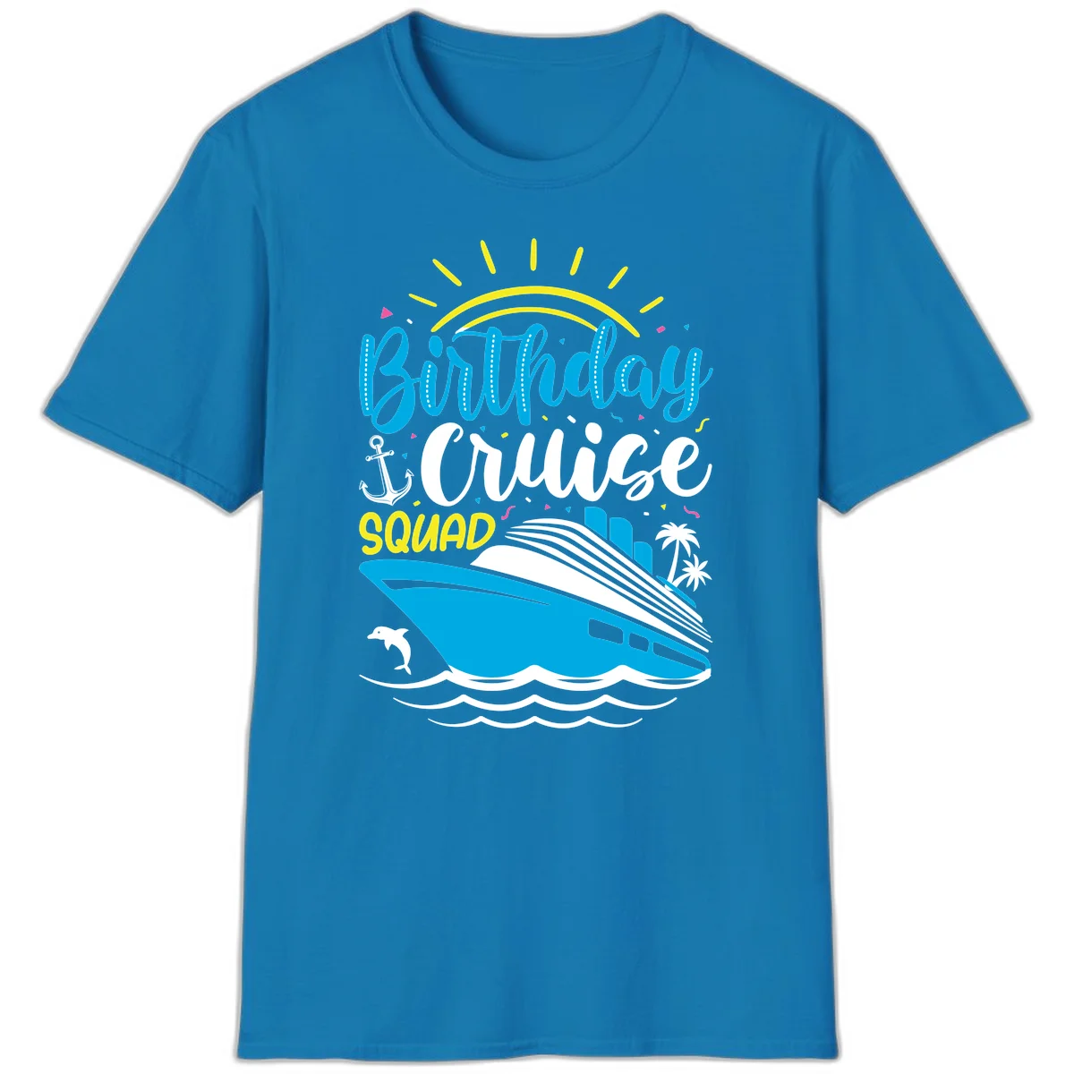 Birthday Cruise Squad T-Shirt in Sapphire