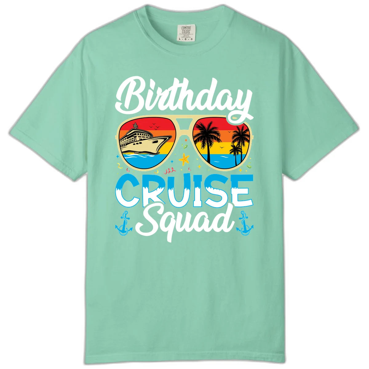 Birthday Cruise Squad Comfort Color in Island Reef