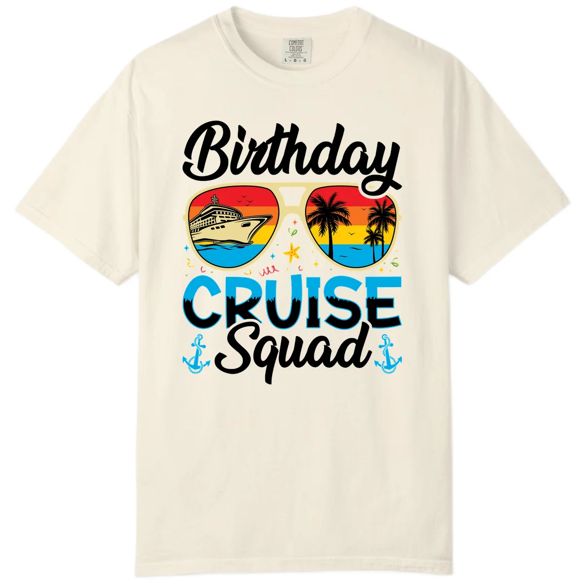 Birthday Cruise Squad Comfort Color in Ivory