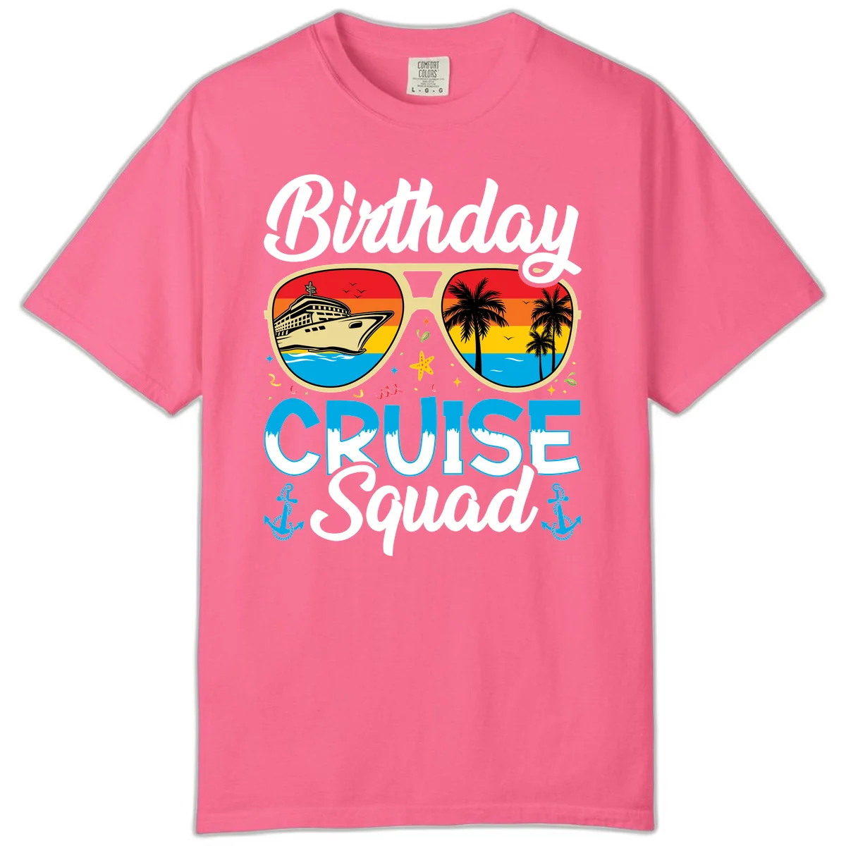 Birthday Cruise Squad Comfort Color in Crunchberry