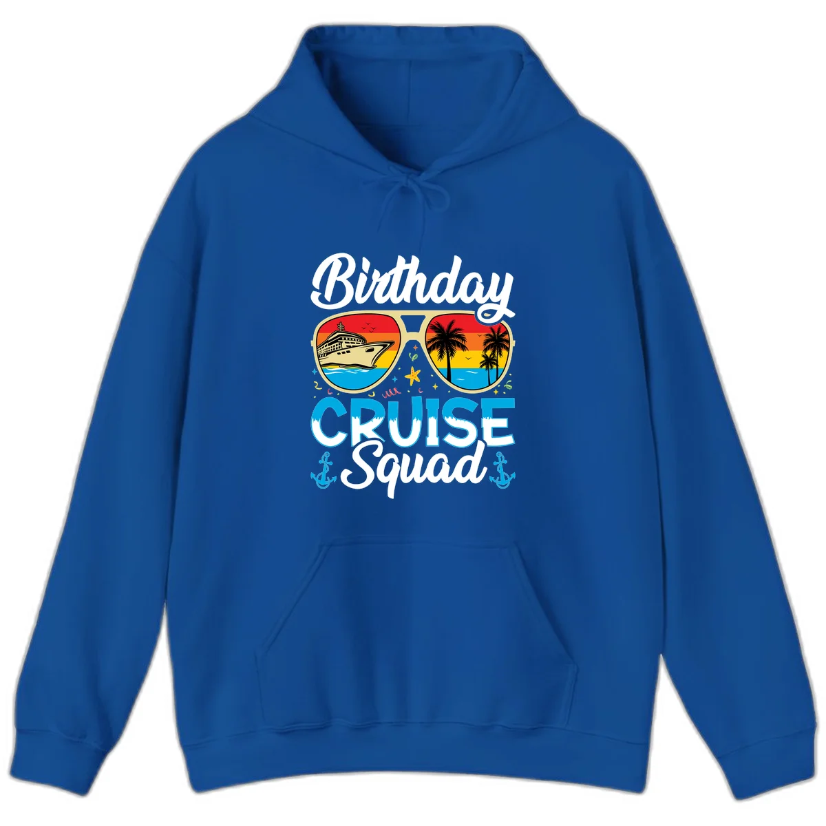 Birthday Cruise Squad Hoodie in Royal