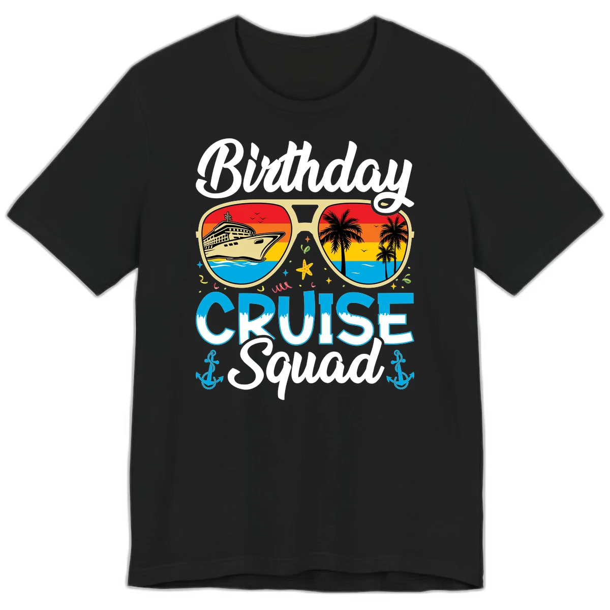 Birthday Cruise Squad Premium T-Shirt in Black