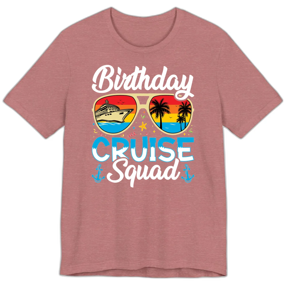 Birthday Cruise Squad Premium T-Shirt in Heather Mauve