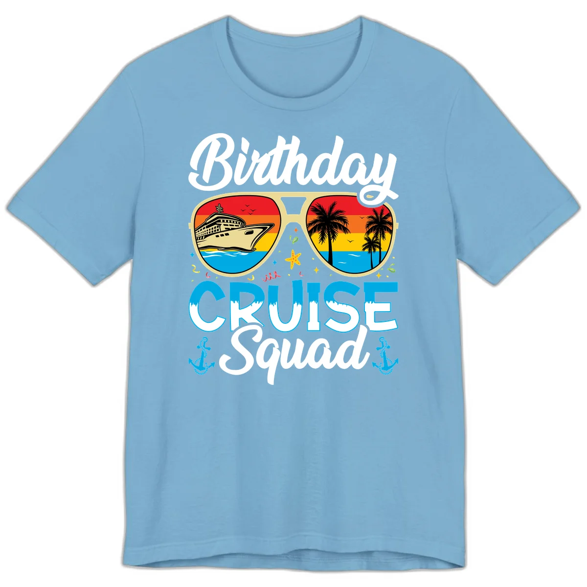 Birthday Cruise Squad Premium T-Shirt in Ocean Blue