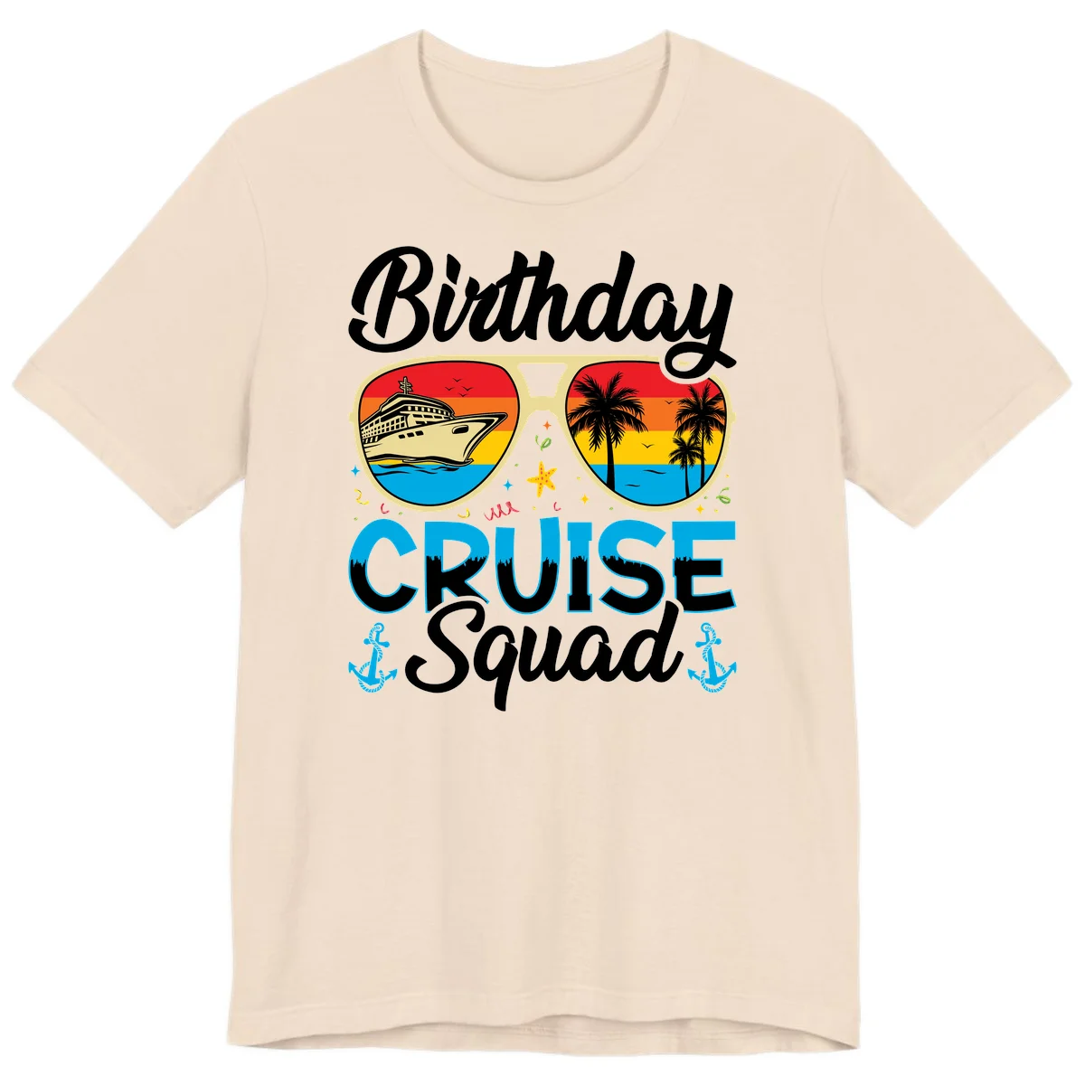 Birthday Cruise Squad Premium T-Shirt in Soft Cream