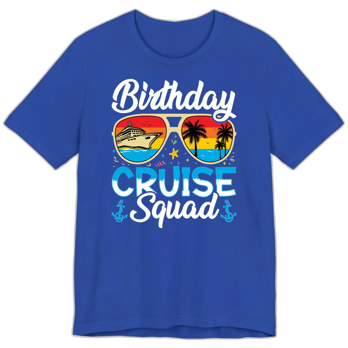 Birthday Cruise Squad Premium T-Shirt in True Royal