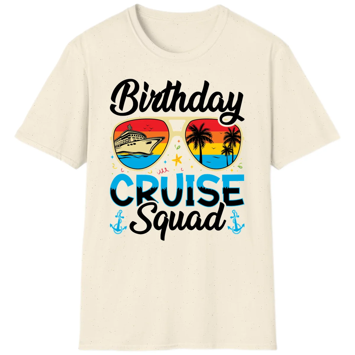 Birthday Cruise Squad T-Shirt in Natural