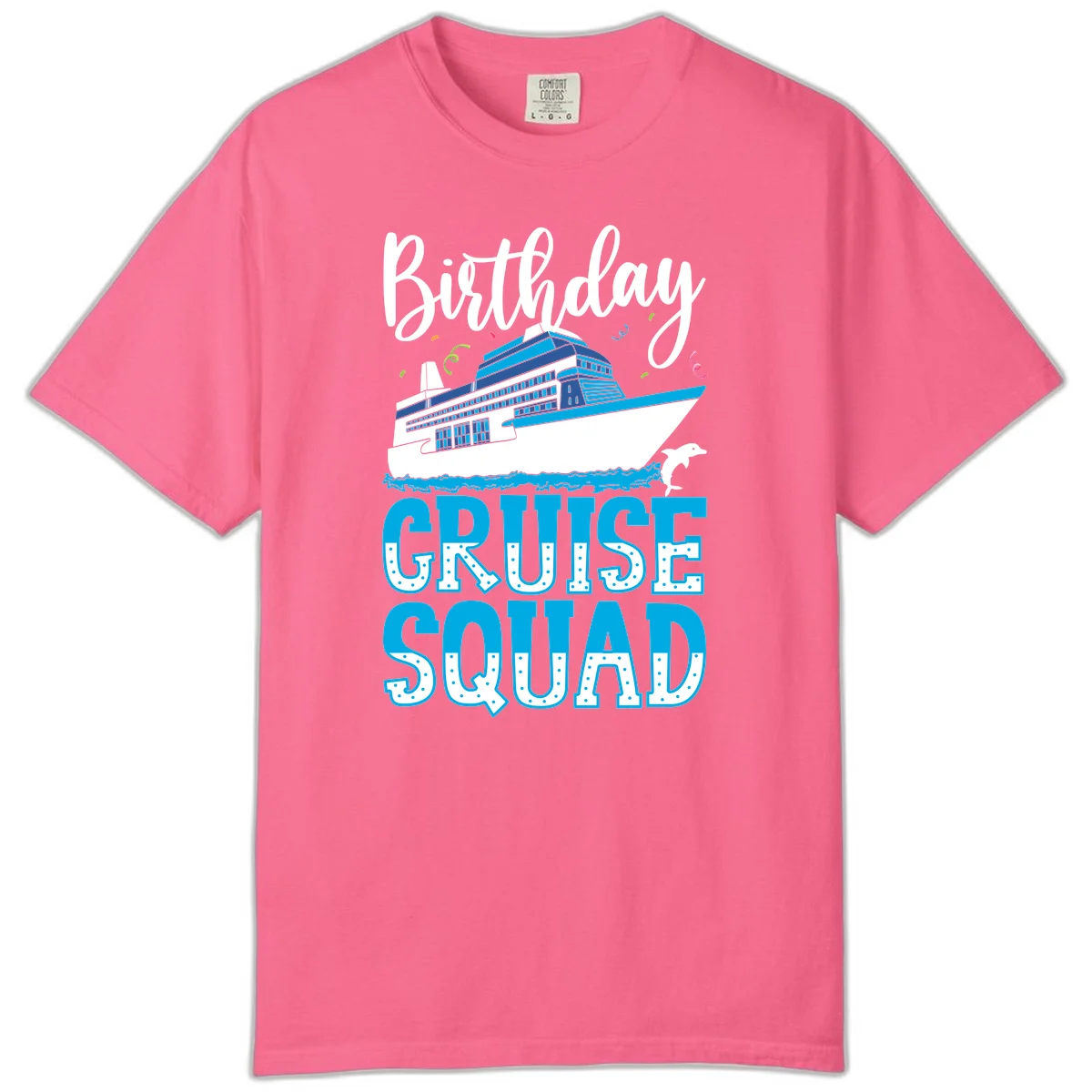 Birthday Cruise Squad Comfort Color T-Shirt in Crunchberry