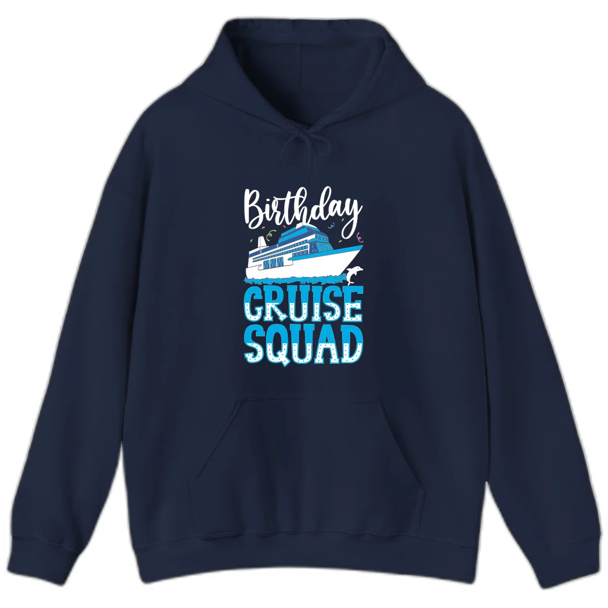 Birthday Cruise Squad Hoodie in Navy