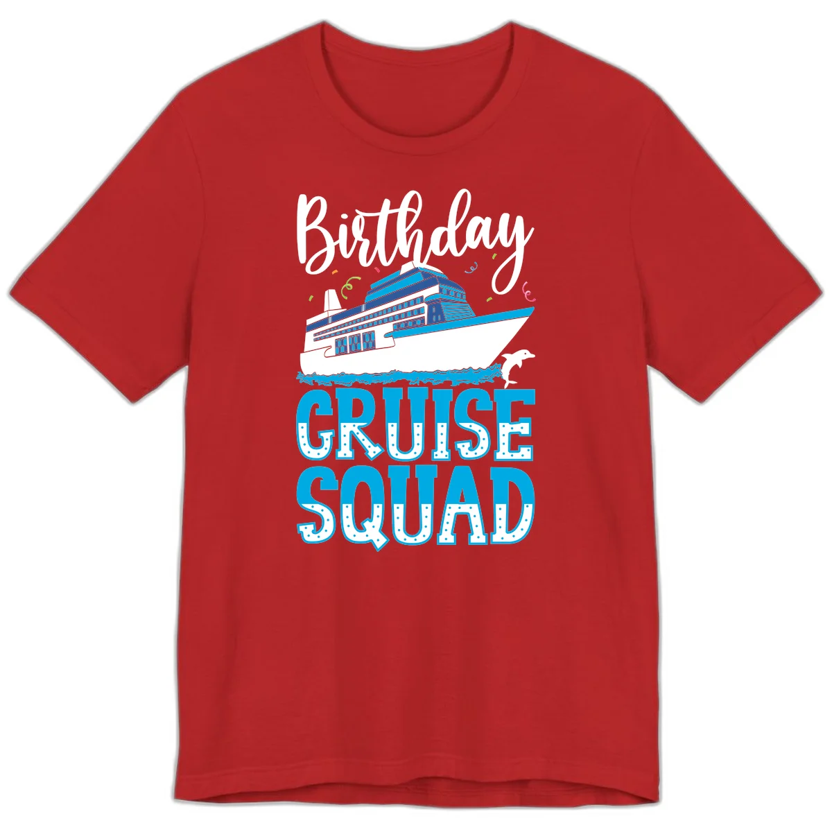 Birthday Cruise Squad Premium T-Shirt in Red