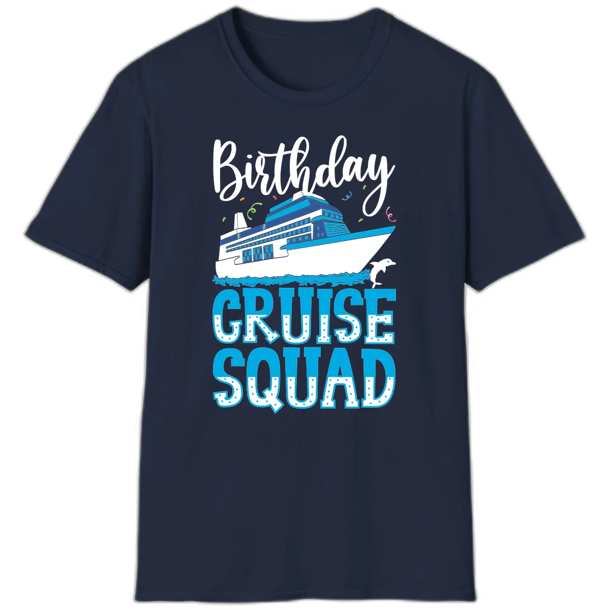 Birthday Cruise Squad T-Shirt in Navy