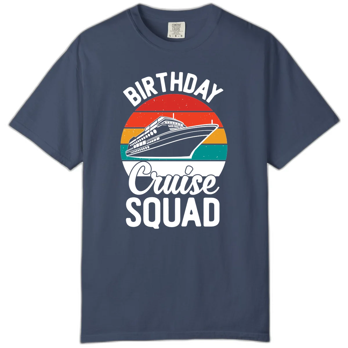 Birthday Cruise Squad Comfort Color T-Shirt in Midnight