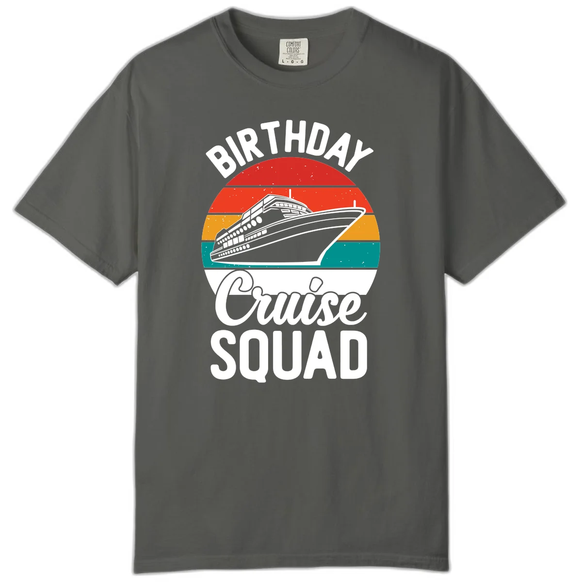Birthday Cruise Squad Comfort Color T-Shirt in Pepper